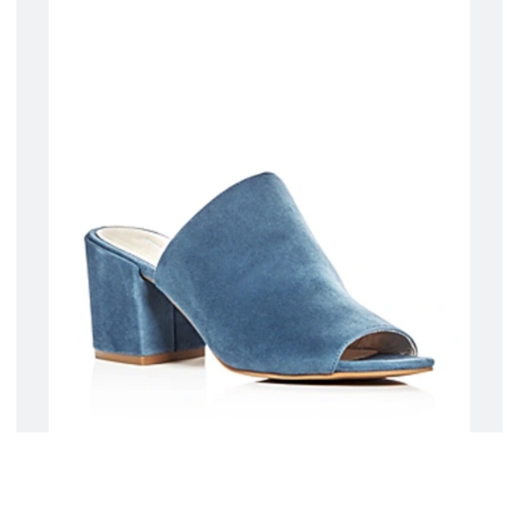 Kenneth Cole NY Vega Blue Suede Mules